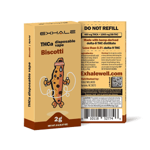 Exhale THCA Disposable Vape Cartridge UK 2g