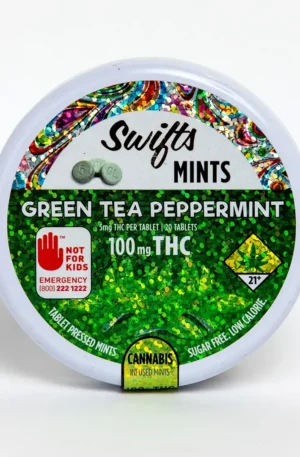 Green Tea Peppermint Mints 100mg THC EU