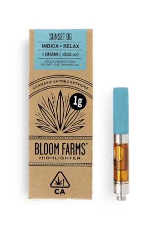 Sunset OG Indica THC Vape Cartridge 1g